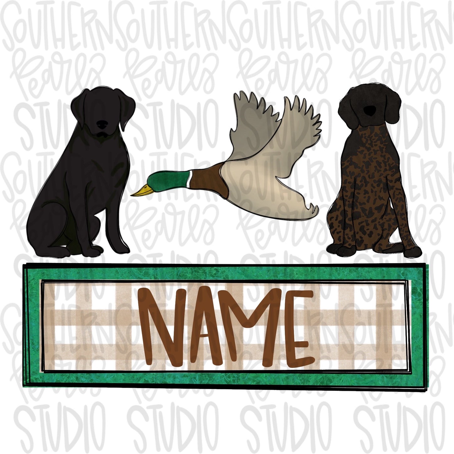 Mallard duck hunting name plate | Sublimation Design | Digital Download | Women’s, Kids Shirt PNG