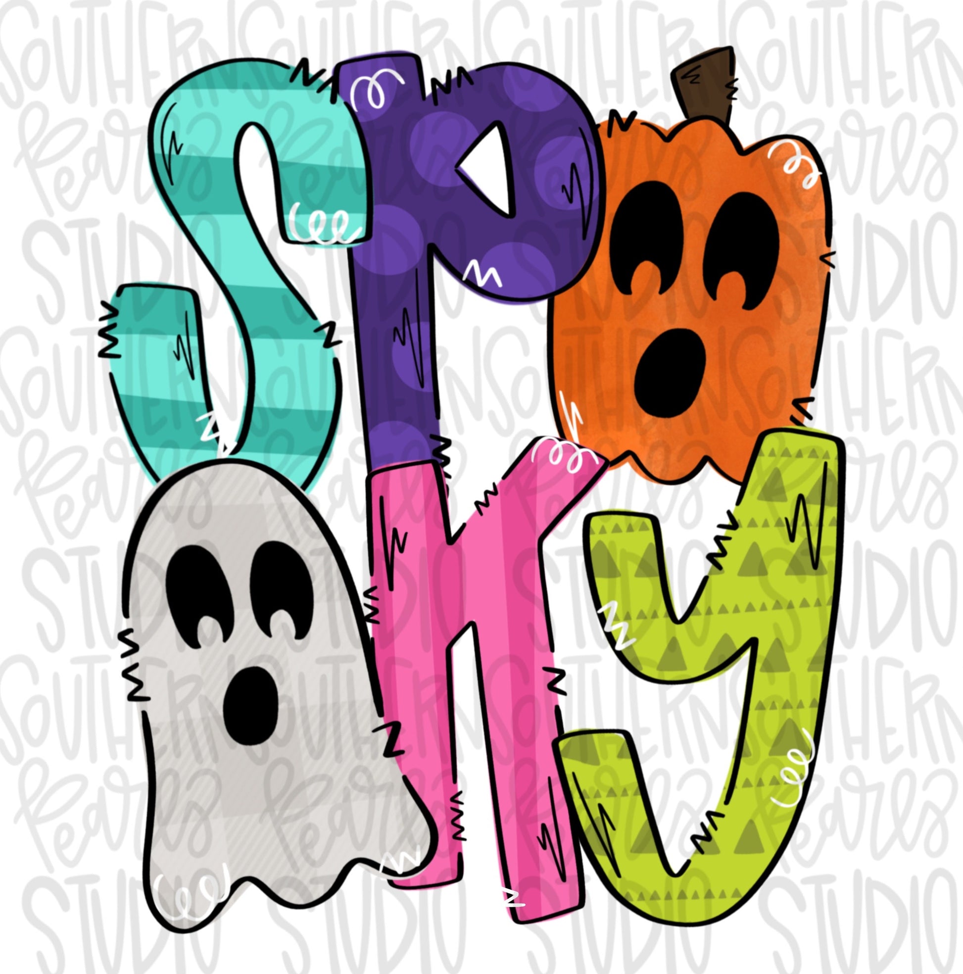 Spooky | Sublimation Design | Digital Download | Women’s, Kids Shirt PNG