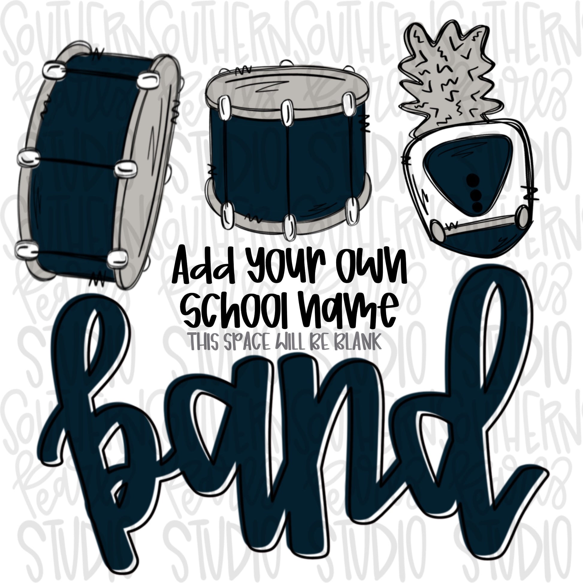 School Band | Add your own school name | PNG | Sublimation | Design Download