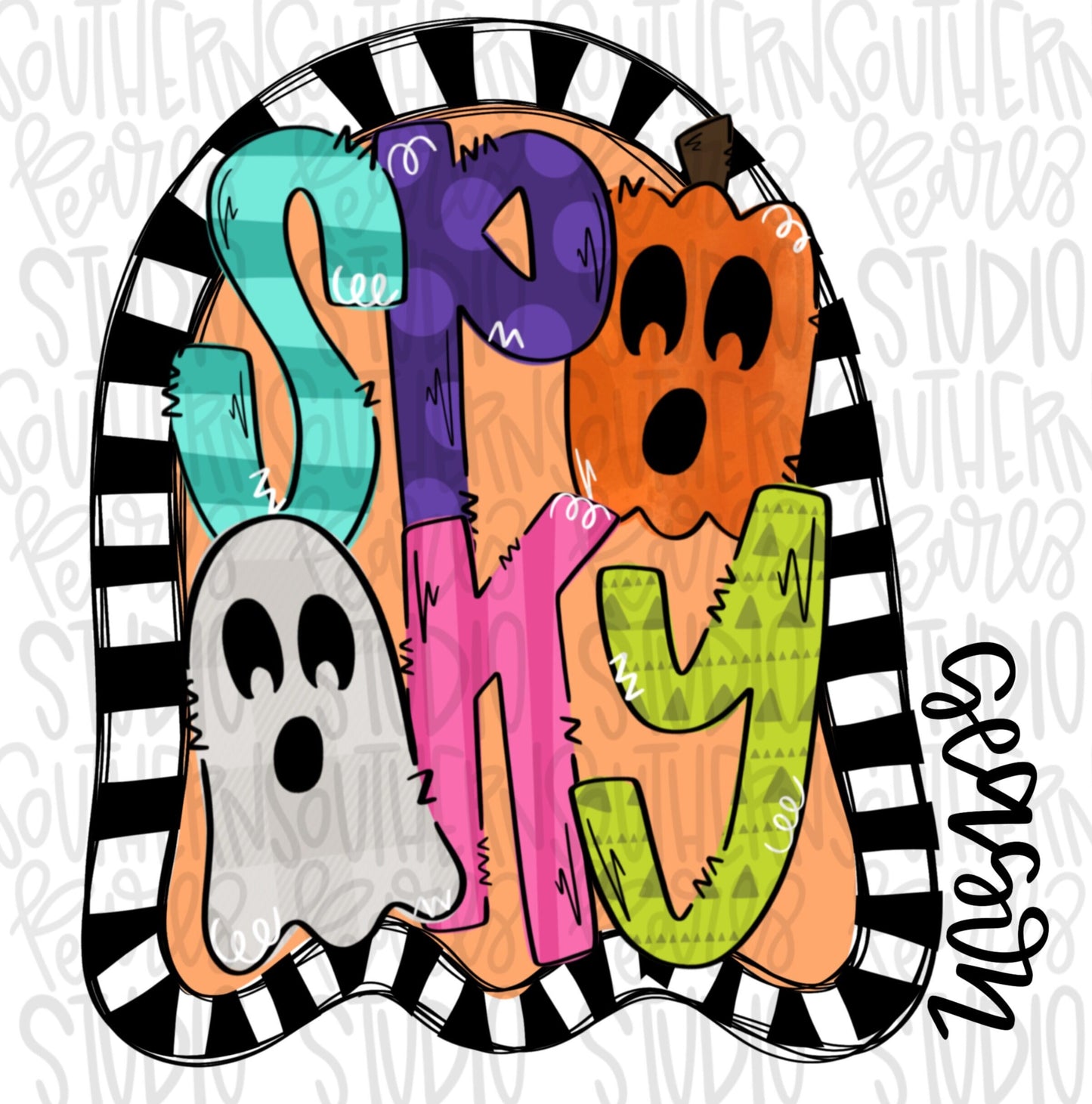 Spooky | Sublimation Design | Digital Download | Women’s, Kids Shirt PNG