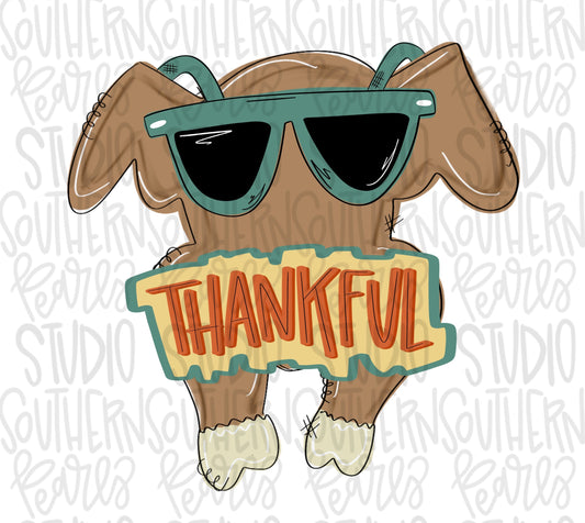 Thankful Preppy Turkey Boy | Sublimation Design | Digital Download | Women’s, Kids Shirt PNG