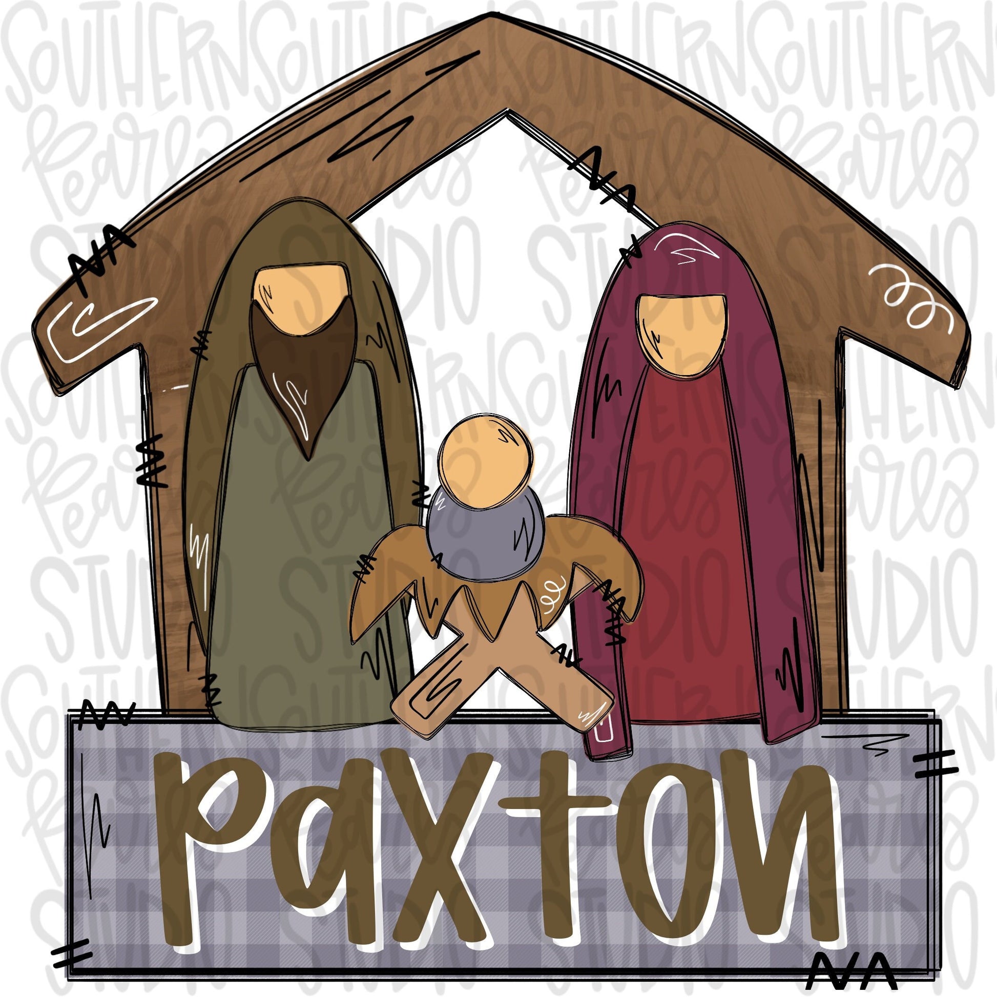 Nativity name patch | Sublimation Design | Digital Download | Women’s, Kids Shirt PNG