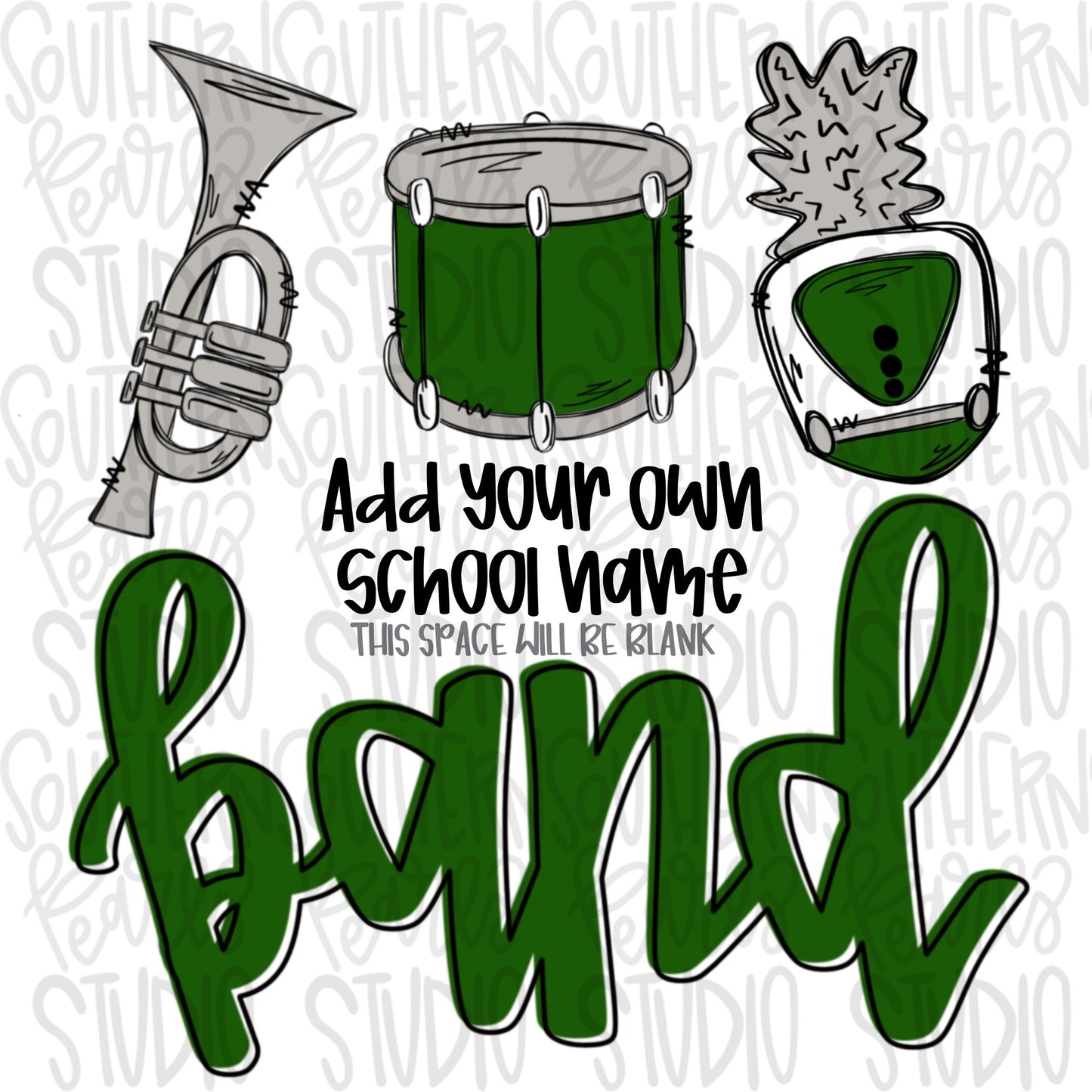 School Band | Add your own school name | PNG | Sublimation | Design Download