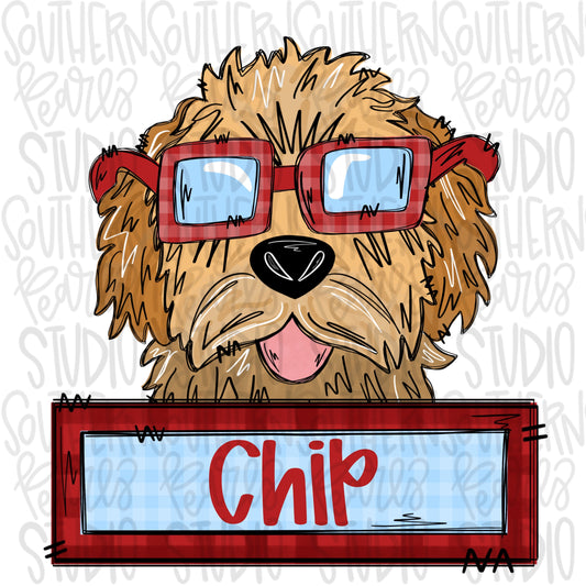 Valentine Goldendoodle with patch Boy | Sublimation Design | Digital Download | Women’s, Kids Shirt PNG