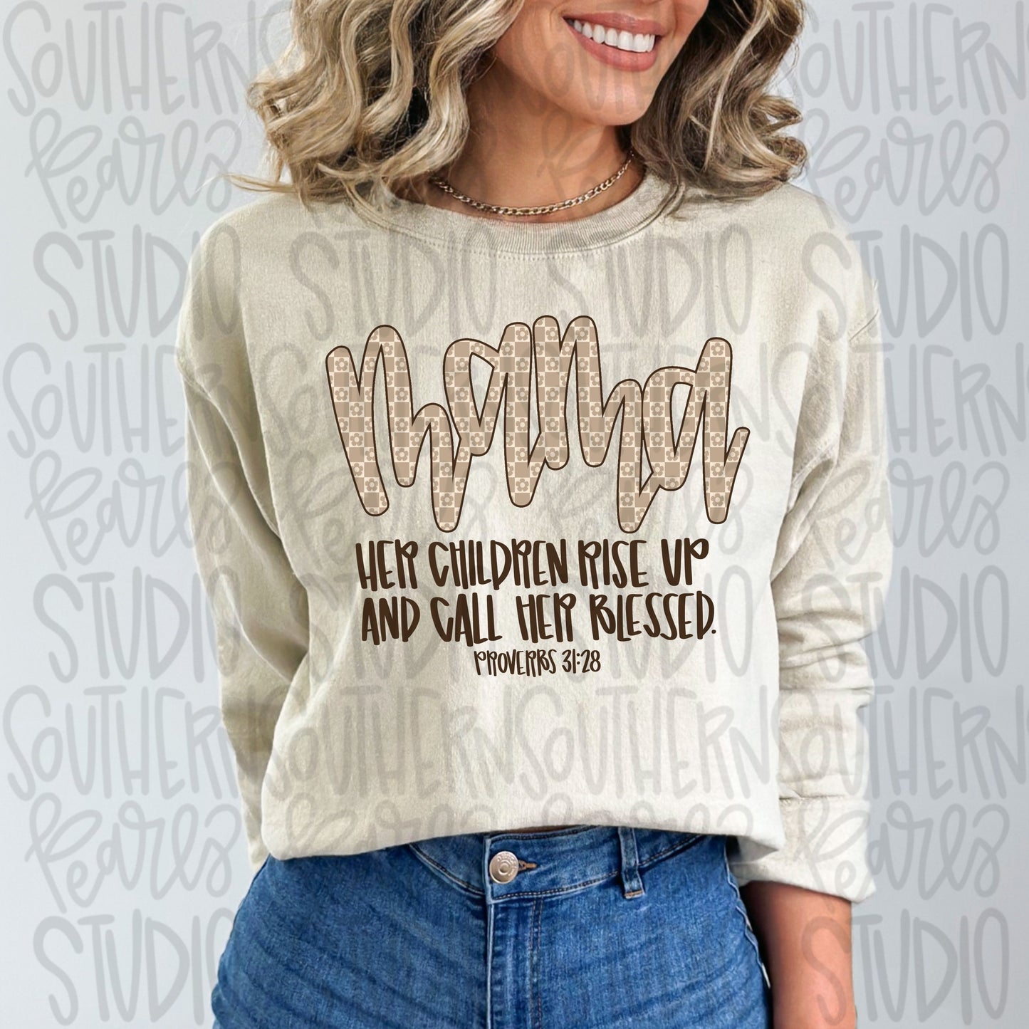 MAMA | Her children rise up and call her blessed | Sublimation Design | Digital Download | Women’s, Kids Shirt PNG