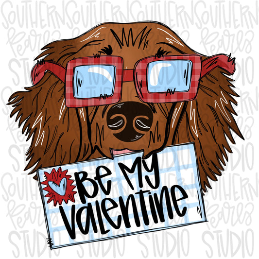 Be My Valentine Dachshund Boy | Sublimation Design | Digital Download | Women’s, Kids Shirt PNG