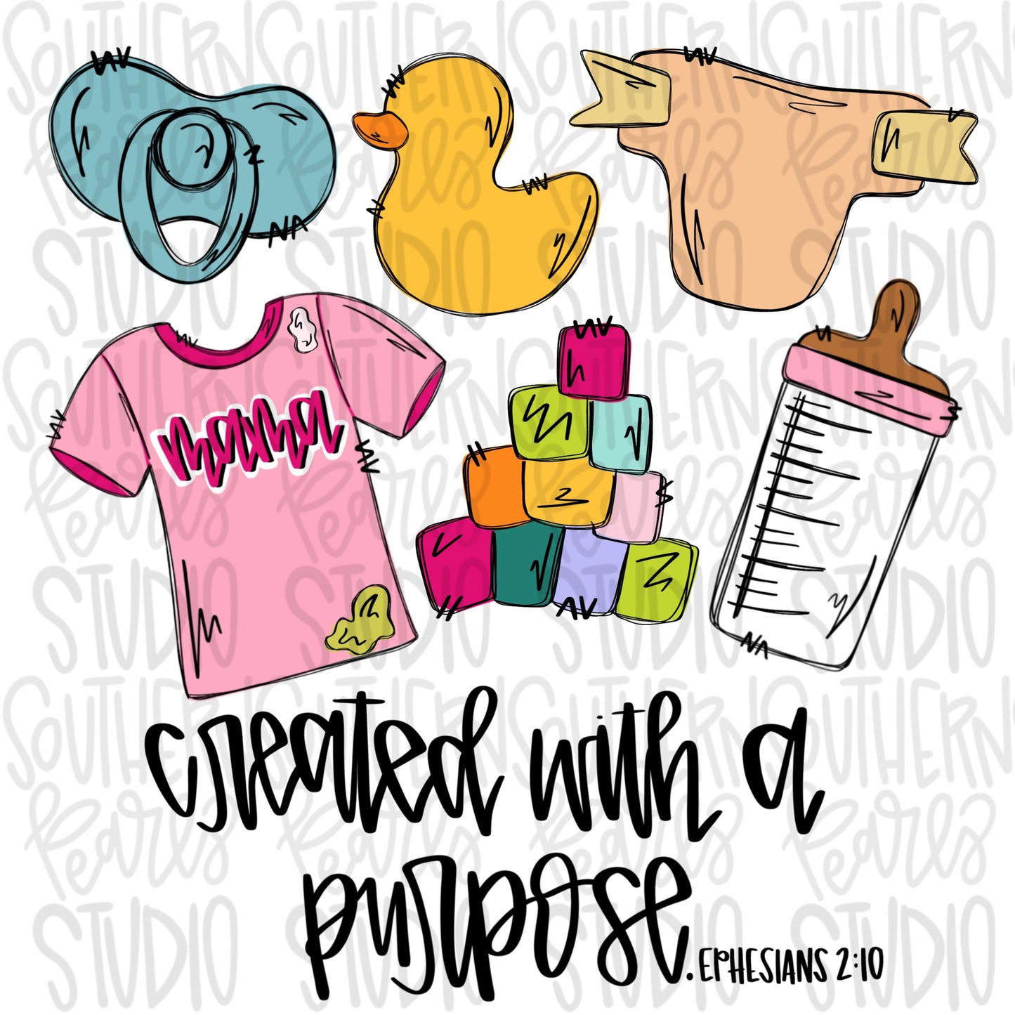 Created with a purpose MAMA | Mommy |Sublimation Design | Digital Download | Women’s, Kids Shirt PNG