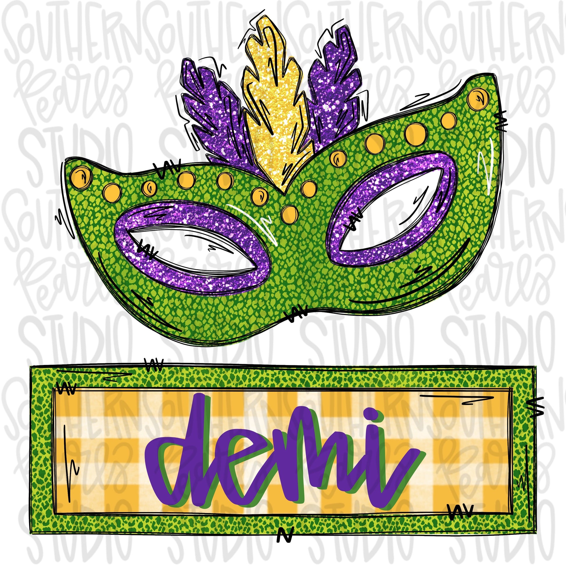 Mardi Grad Mask name patch | Sublimation Design | Digital Download | Women’s, Kids Shirt PNG