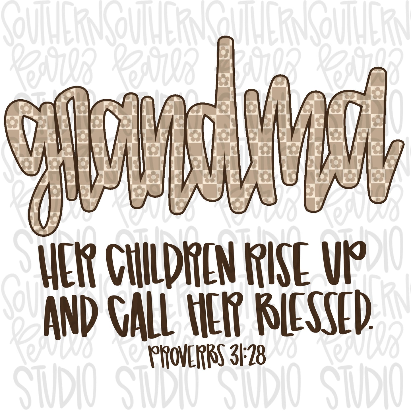 GRANDMA | Her children rise up and call her blessed | Sublimation Design | Digital Download | Women’s, Kids Shirt PNG