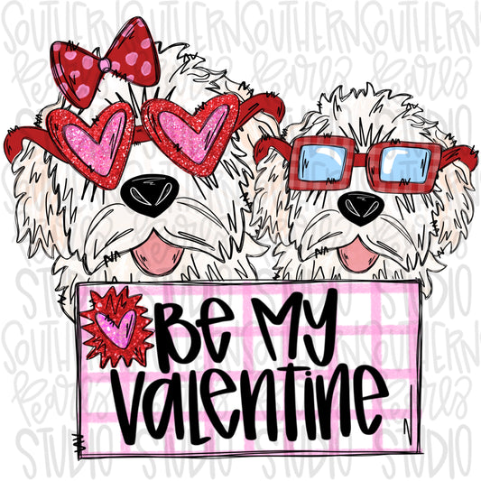 Be My Valentine Goldendoodles | Sublimation Design | Digital Download | Women’s, Kids Shirt PNG