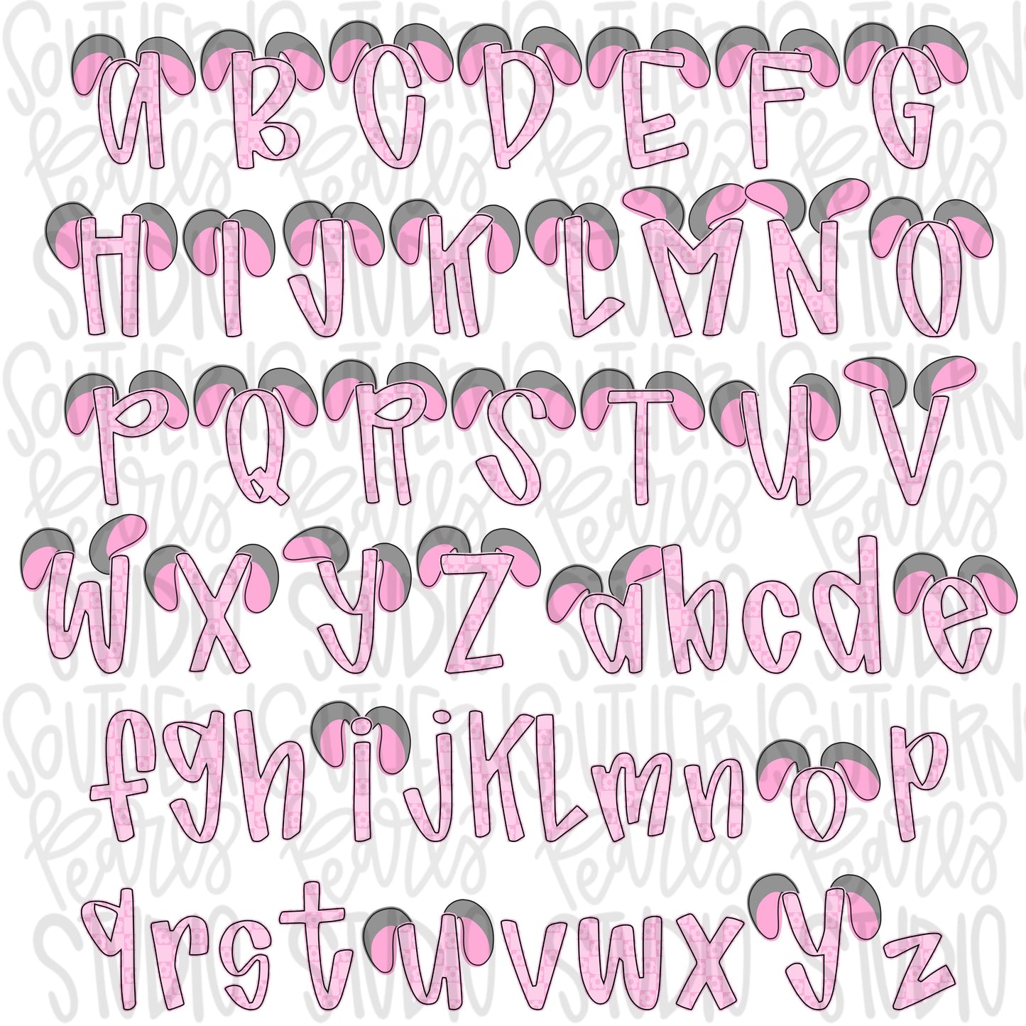 Easter Alpha Typeable Font | Sublimation Design | Digital Download | Women’s, Kids Shirt PNG