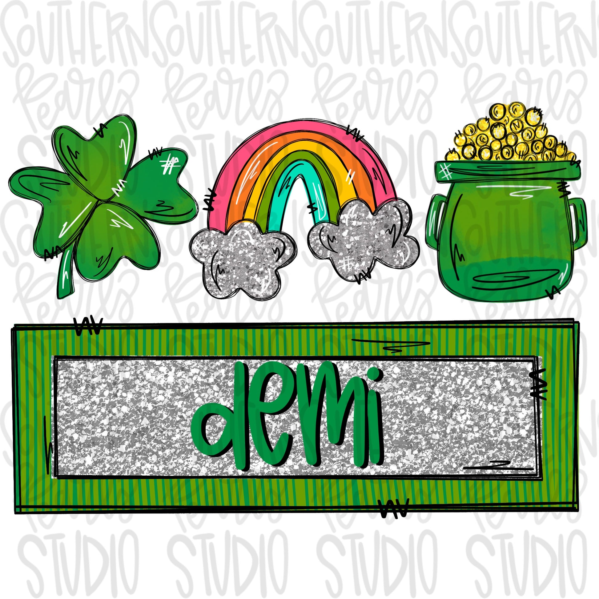 St Patrick’s trio name patch | Sublimation Design | Digital Download | Women’s, Kids Shirt PNG