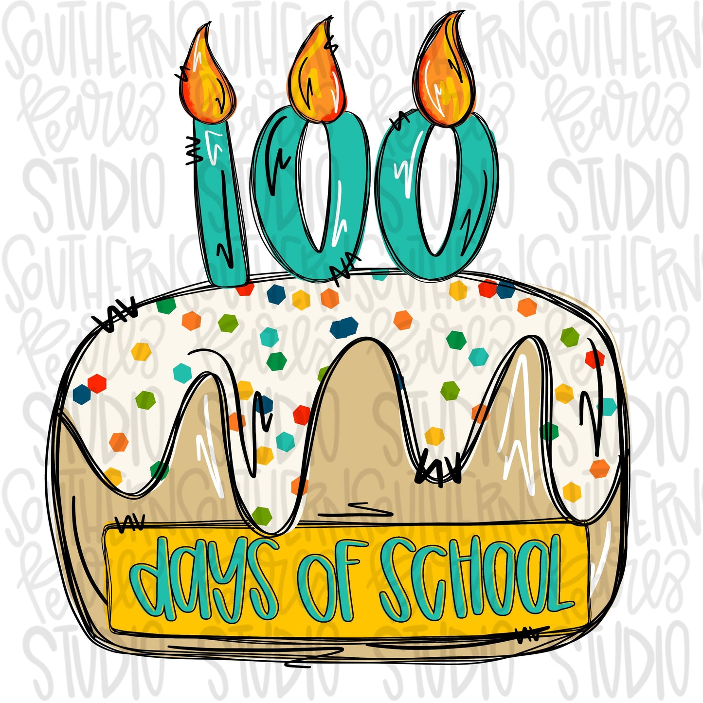 100 days of school | PNG | Sublimation | Design Download