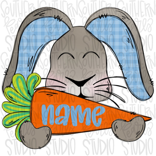 Easter Bunny with carrot Boy | Sublimation Design | Digital Download | Women’s, Kids Shirt PNG