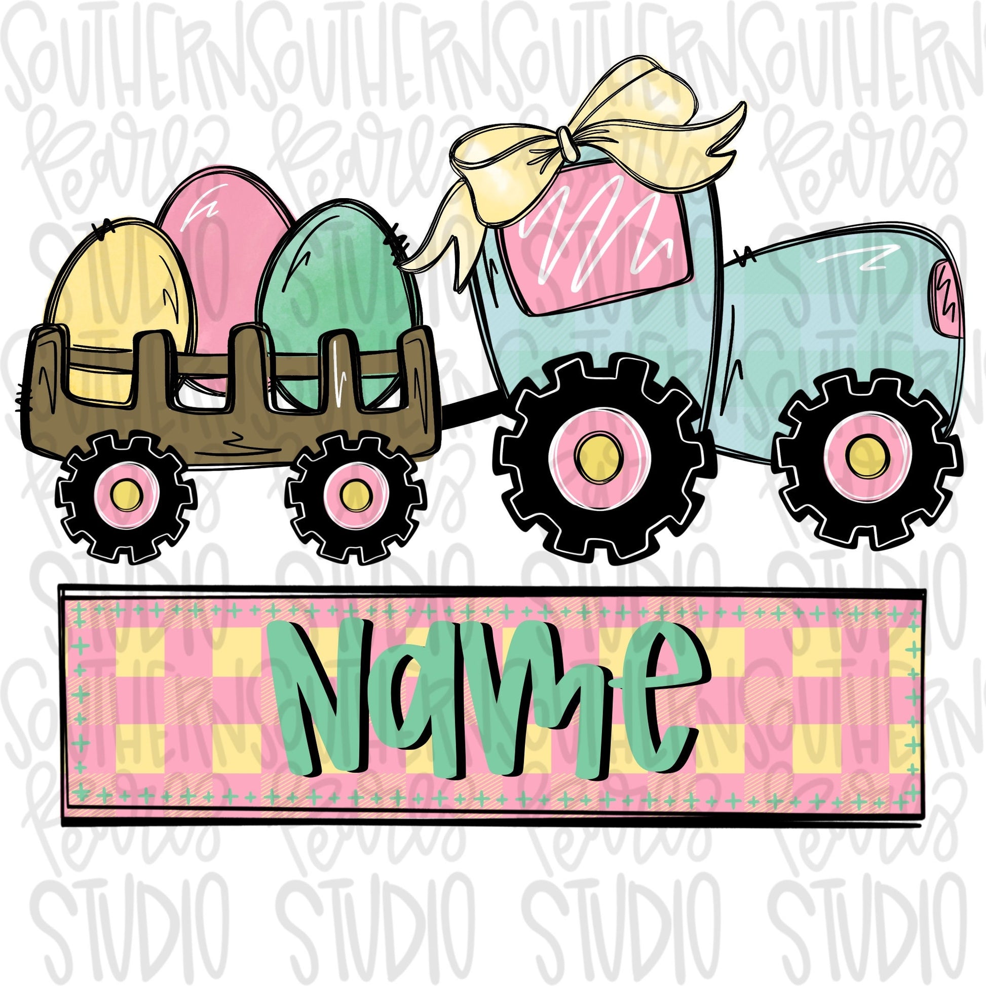 Easter tractor Girl | Sublimation Design | Digital Download | Women’s, Kids Shirt PNG