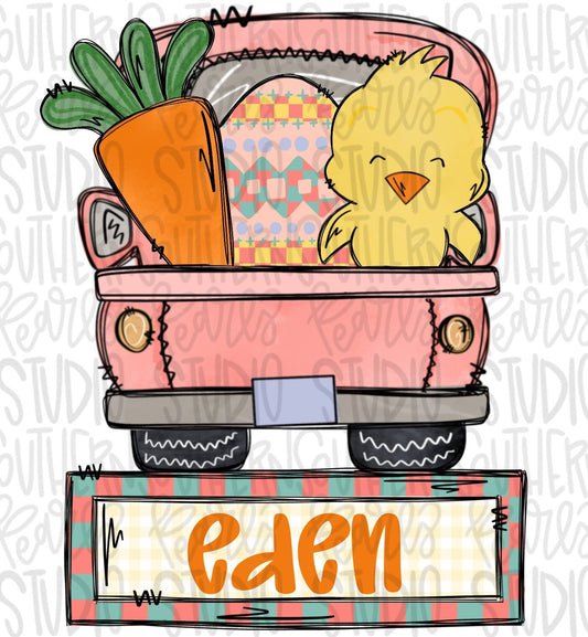 Easter truck Girl | Sublimation Design | Digital Download | Women’s, Kids Shirt PNG