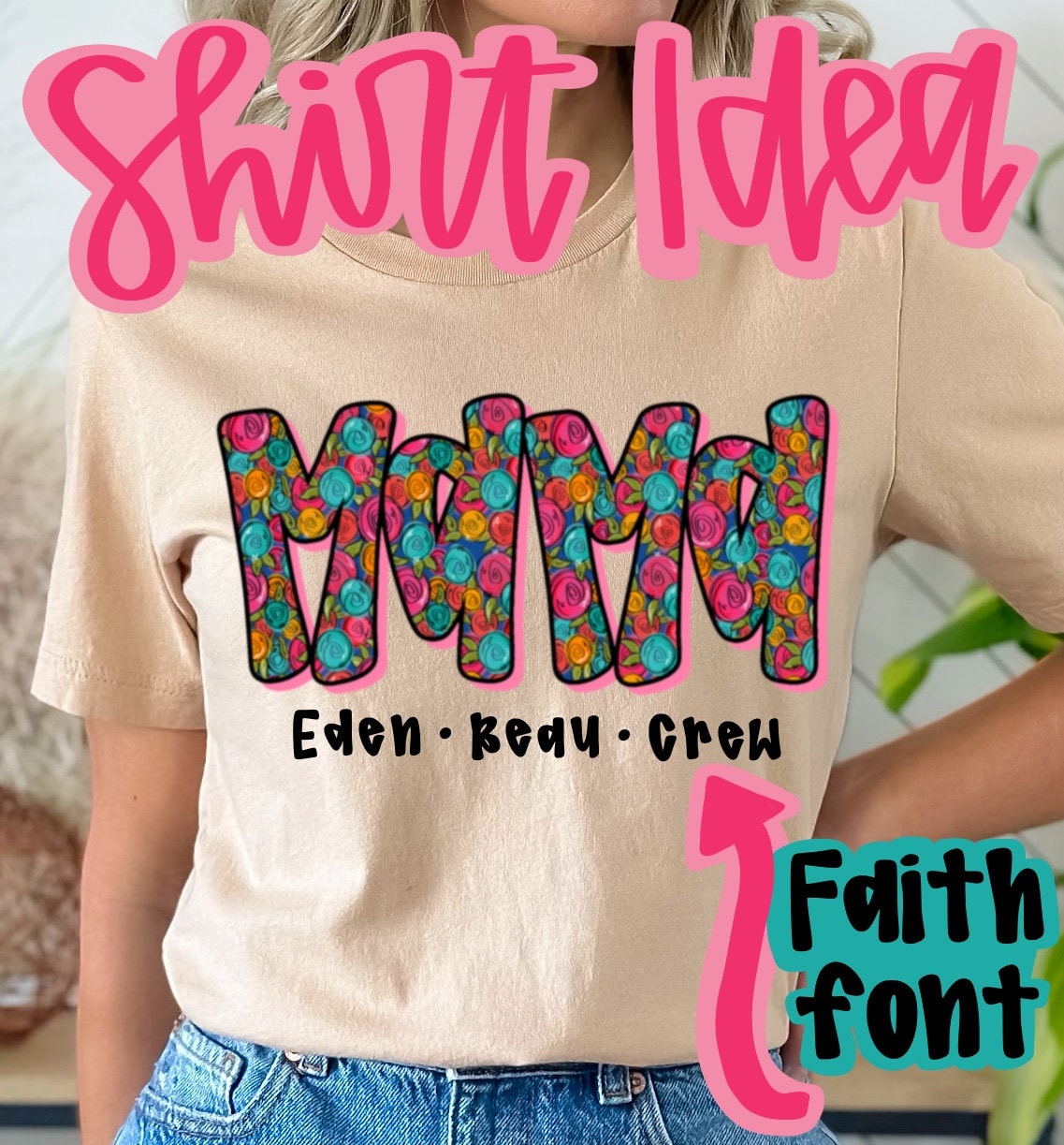 Mama floral | Sublimation Design | Digital Download | Women’s, Kids Shirt PNG