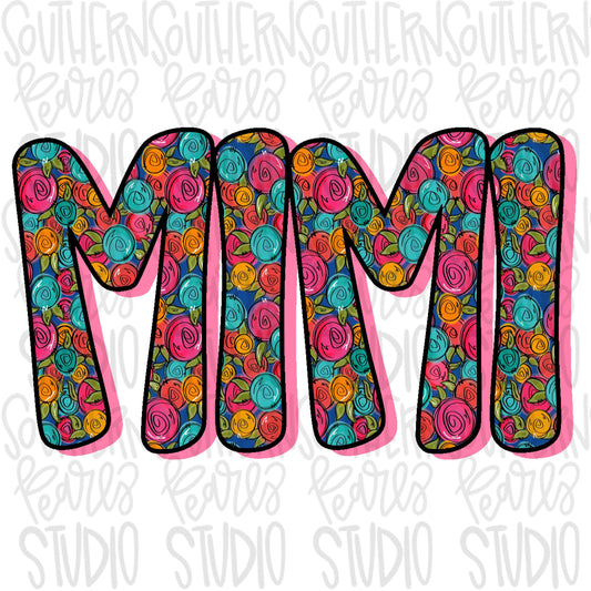 Mimi floral | Sublimation Design | Digital Download | Women’s, Kids Shirt PNG