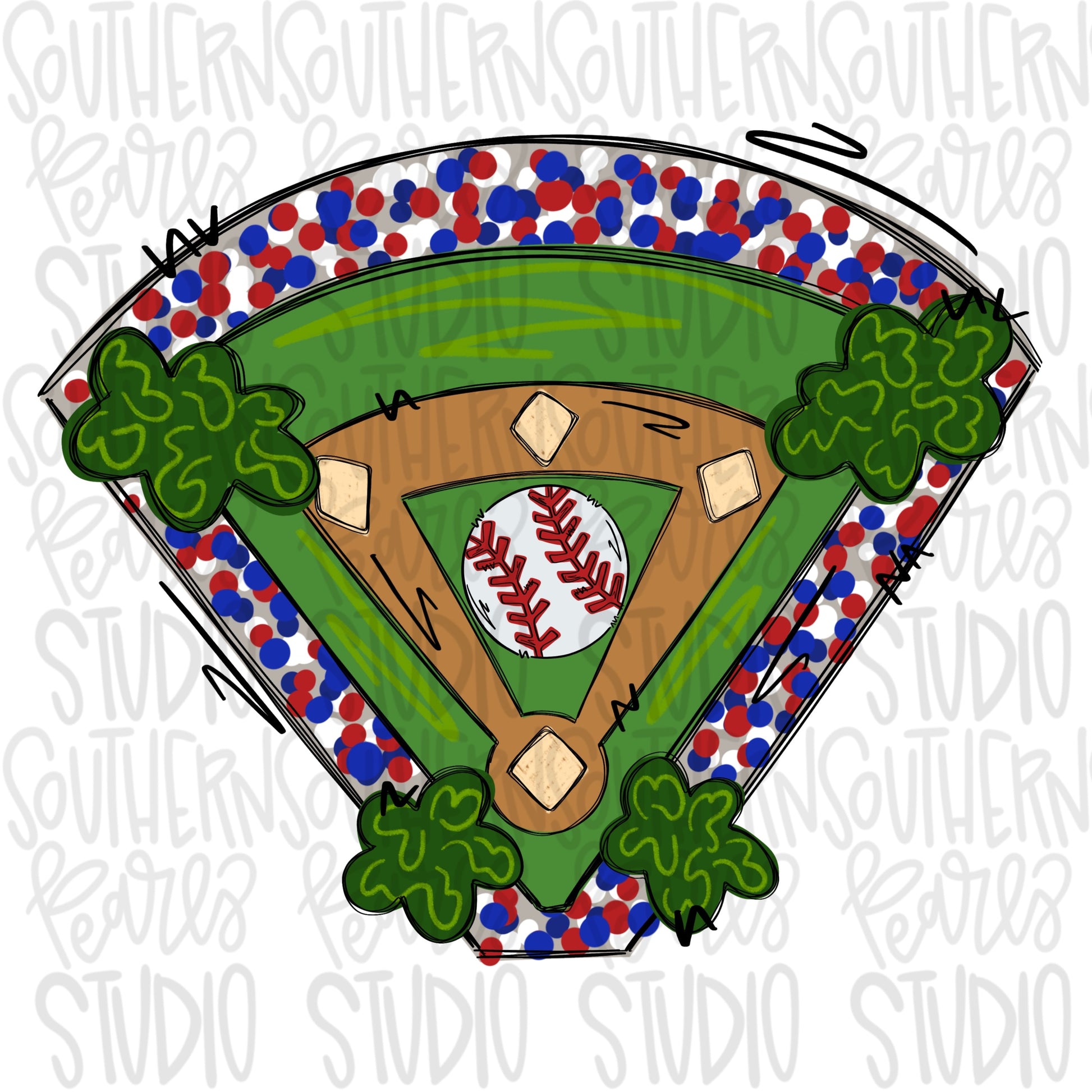 Baseball field | Sublimation Design | Digital Download | Women’s, Kids Shirt PNG design