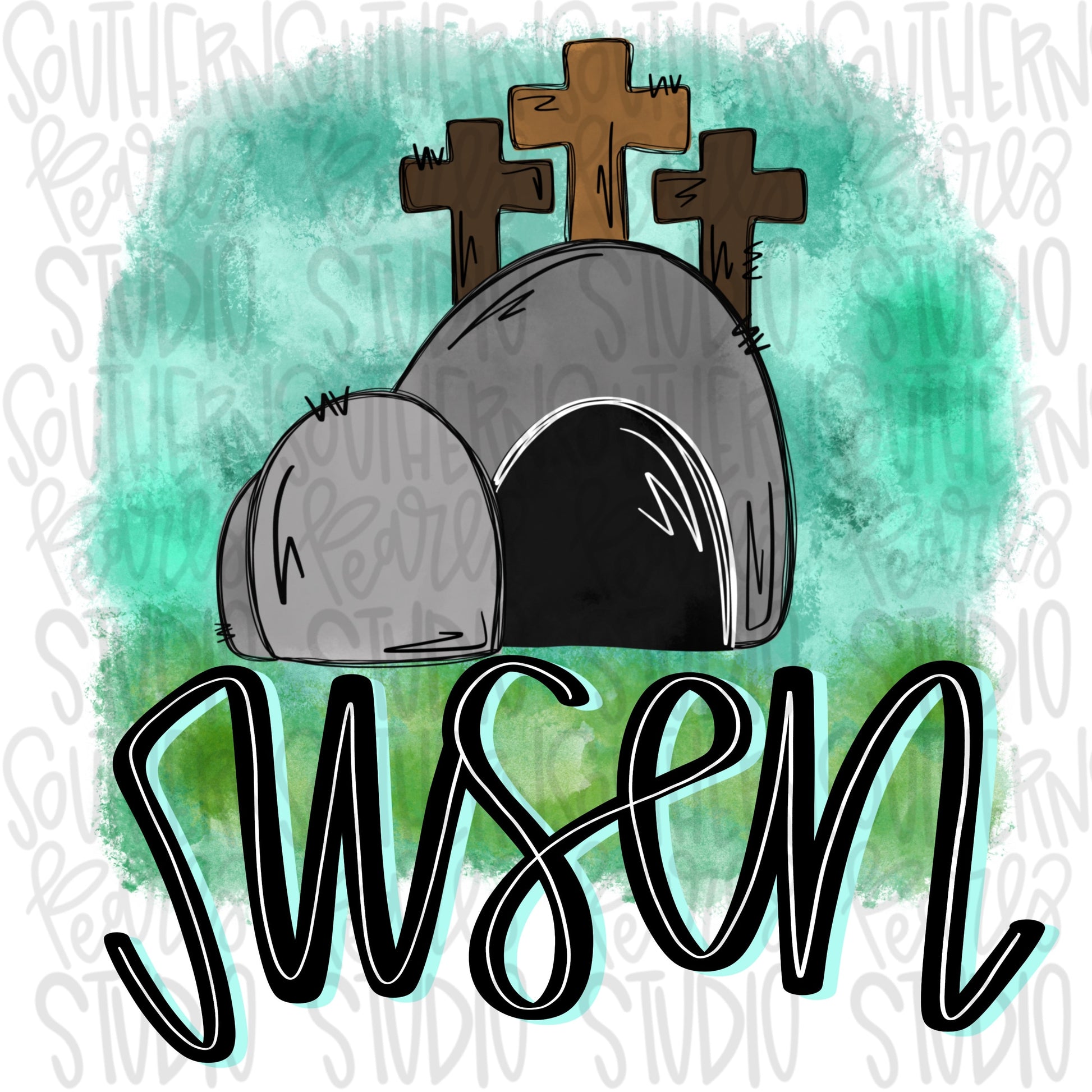 Risen | The stone was rolled away | On the third day He rose | He is Risen | Sublimation Design | Digital Download | Women’s, Kids Shirt PNG