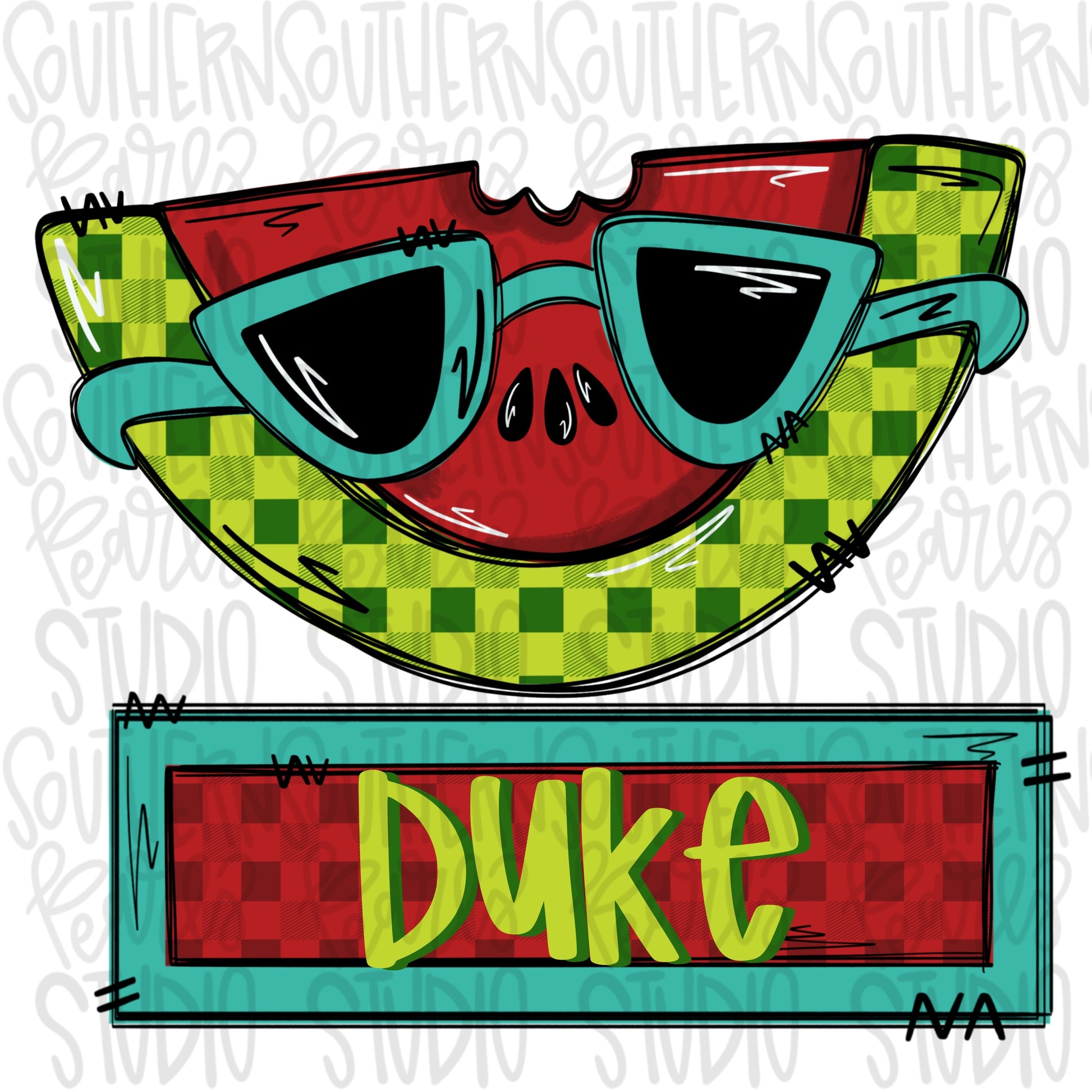 Watermelon sunglasses name patch boy | Sublimation Design | Digital Download | Women’s Shirt | PNG design