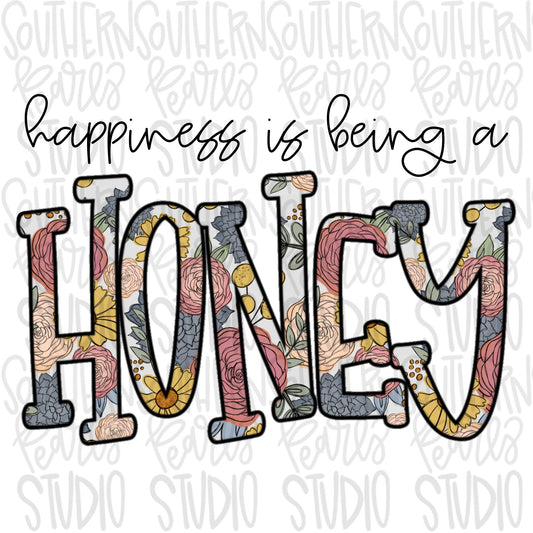 Happiness is being a HONEY | Sublimation Design | Digital Download | Women’s, Kids Shirt PNG